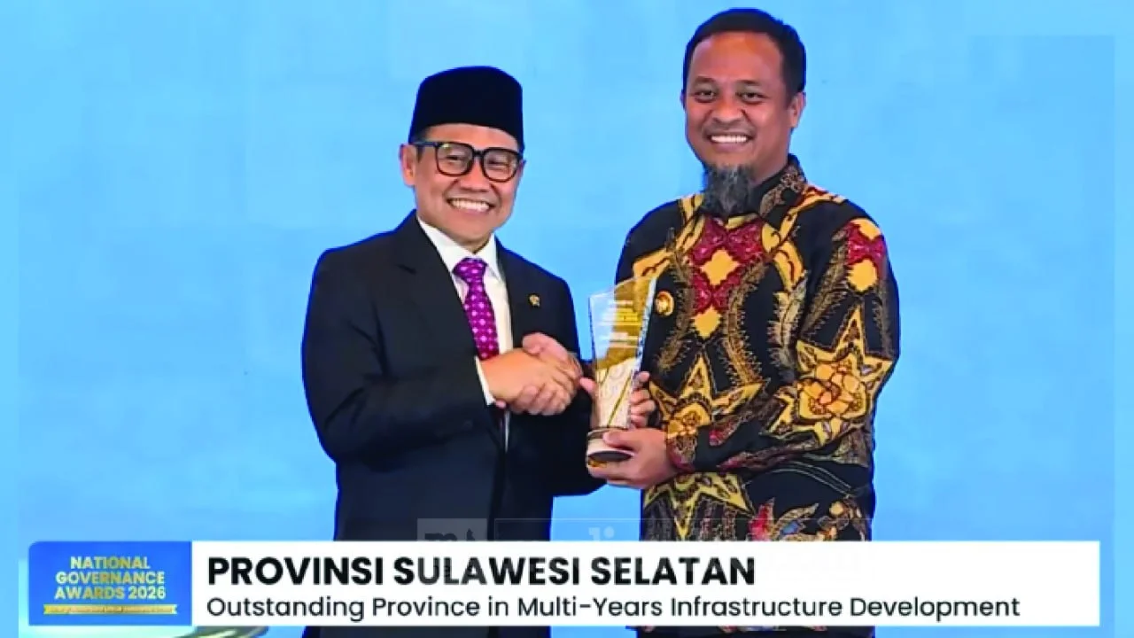 Sulsel Raih Pengakuan Nasional, Program Infrastruktur Andi Sudirman Diganjar Penghargaan Bergengsi