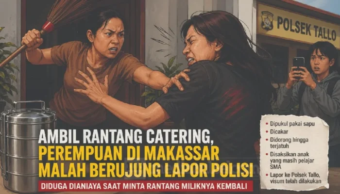 Ambil Rantang Catering, Perempuan di Makassar Malah Berujung Lapor Polisi