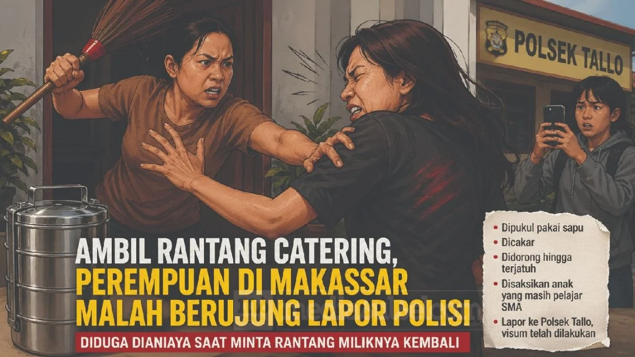 Ambil Rantang Catering, Perempuan di Makassar Malah Berujung Lapor Polisi