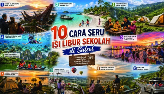 10 Cara Seru Isi Libur Sekolah di Sulsel: Dari Negeri di Atas Awan hingga Pantai Pasir Putih