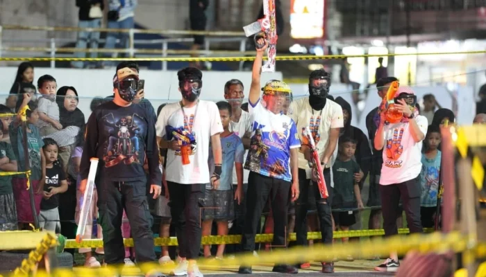 Taman Usman Isa Diserbu Ribuan Warga! Turnamen Gel Blaster Sidrap Picu Perputaran Uang dan Hidupkan UMKM