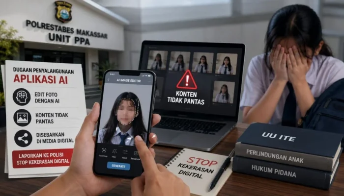 Polisi Selidiki Dugaan Penyebaran Foto Asusila Editan AI Libatkan Siswa SMP di Makassar