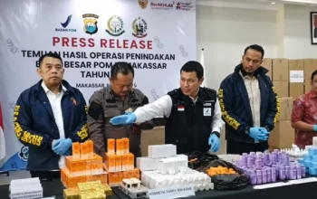 Rumah di Panakkukang Jadi Pabrik Kosmetik Ilegal, BBPOM Makassar Sita Ribuan Produk Berbahaya Senilai Rp700 Juta