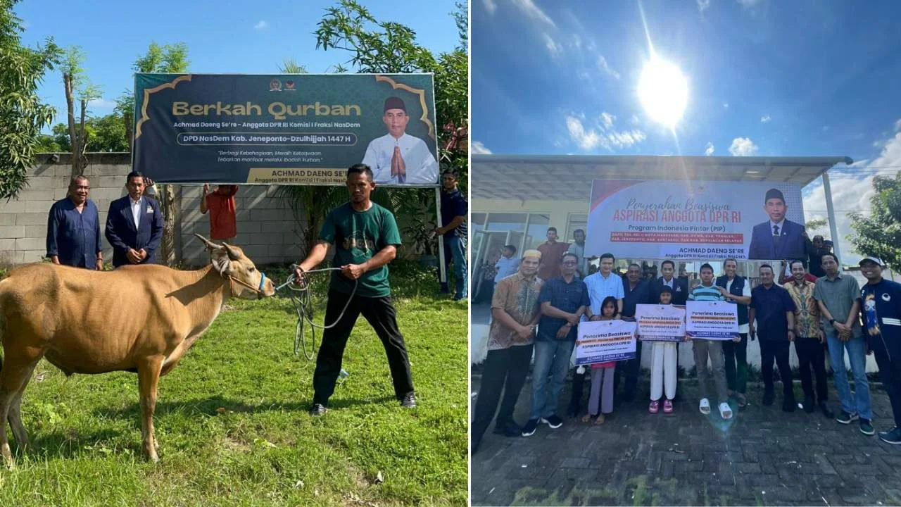 Di Jeneponto, Ahmad Daeng Se're Serahkan Bantuan PIP dan Sapi Kurban untuk Masyarakat