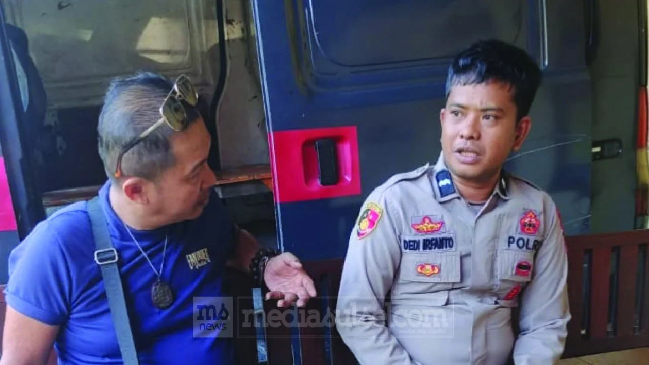 Dedy Irfanto saat ditemui mediasulsel.com di Polsek Tamalanrea. (Foto: Joe)