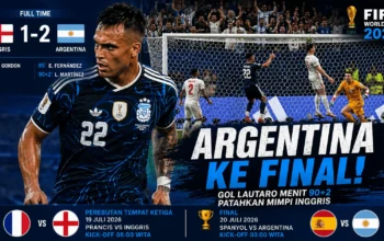 Hasil Semifinal Piala Dunia 2026: Inggris Buyar di Injury Time, Argentina Menang 2-1 3 Hasil Semifinal Piala Dunia 2026: Inggris Buyar di Injury Time, Argentina Menang 2-1
