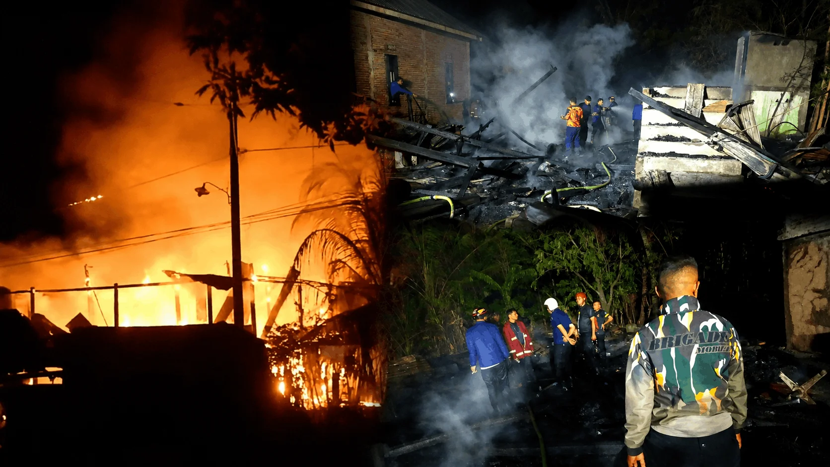 Rumah Petani Lansia Hangus Dilalap Api di Jeneponto, Korban Luka Bakar, Motor dan 100 Karung Gabah Ludes