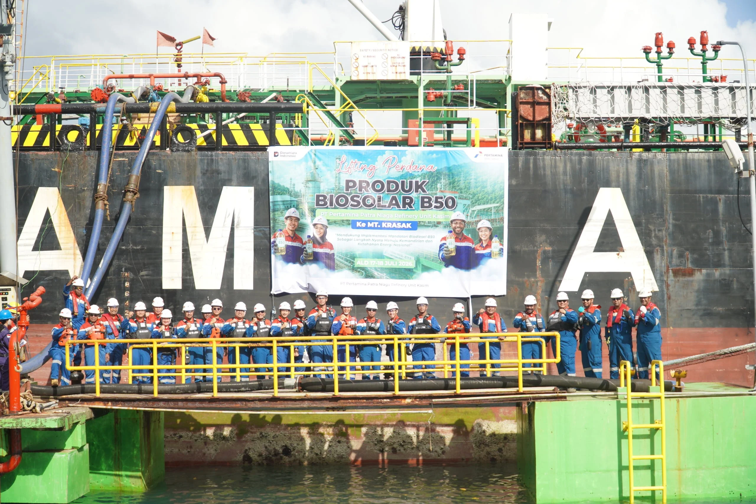 Pertamina Kirim Perdana 12.830 KL B50, Siap Masuk SPBU 3 Pertamina Kirim Perdana 12.830 KL B50, Siap Masuk SPBU