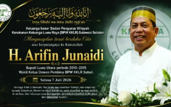 BPW KKLR Sulsel Berduka, Mantan Bupati Luwu Utara Arifin Junaidi Tutup Usia 3 Arifin Junaedi