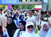 Wabup Sidrap Pimpin Delegasi Promosikan UMKM di Jalan Sehat HUT Dekranas dan HKG PKK Nasional
