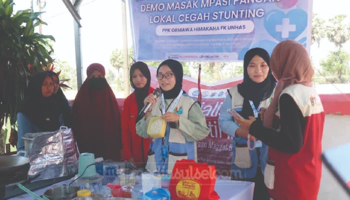 PPK Ormawa HIMAKAHA FK Unhas Edukasi Gizi dan MPASI Berbasis Pangan Lokal untuk Cegah Stunting di Takalar
