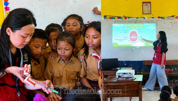 Mahasiswa KKN Unhas Edukasi Kesehatan Gigi di Dua SD Sidrap, Ajarkan Teknik Menyikat Gigi yang Benar