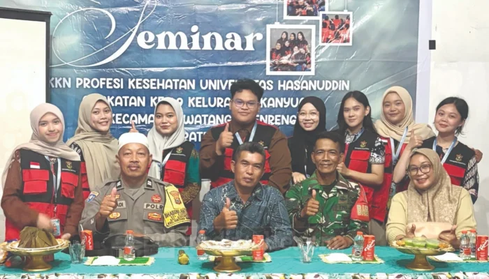 KKN Profesi Kesehatan Unhas Paparkan 9 Program Kerja, Perkuat Kolaborasi Tingkatkan Kesehatan Warga Kanyuara