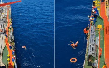 Kapal MT Transko Arafura Selamatkan 17 Korban KMP Mutiara Sentosa 2 yang Terbakar di Laut Jawa
