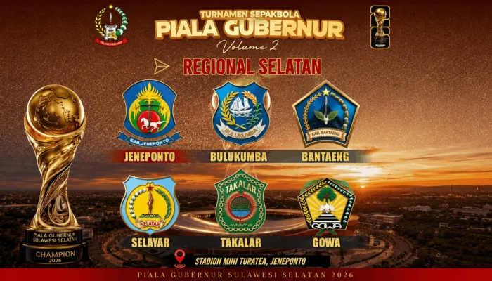 Piala Gubernur Regional Selatan Segera Digelar di Jeneponto