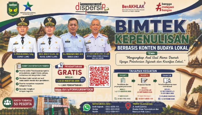 Bimtek Kepenulisan Luwu Gali Asal-Usul Nama Daerah, Rawat Sejarah dan Kearifan Lokal