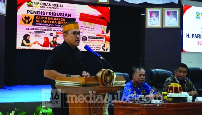 Bupati Jeneponto Buka Penyaluran KKS PKH dan Sembako Tahap II 2026