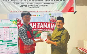 Mahasiswa KKNT Unhas Bikin Rocket Stove dari Hebel, Tekan Asap Pembakaran Sampah di Parumpanai 3 Farel Luwu Timur