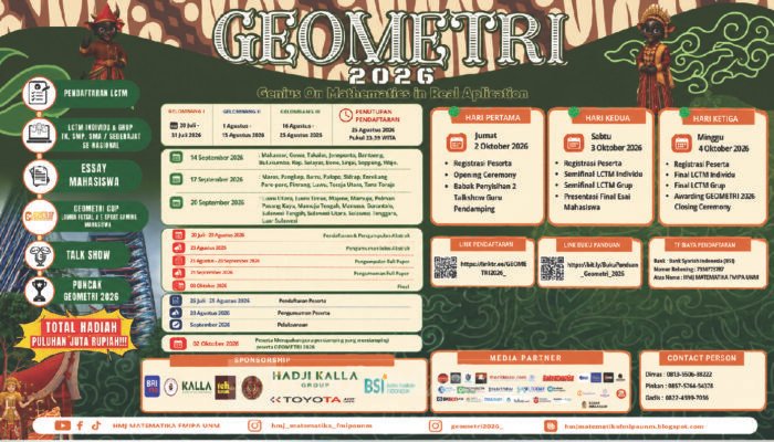 GEOMETRI 2026 UNM Dibuka, Kompetisi Matematika Nasional Siap Cetak Generasi Berprestasi