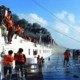 KMP Mutiara Santosa 2 Tujuan Makassar Terbakar di Perairan Madura, Basarnas Kerahkan KN SAR 249 Permadi Evakuasi Ratusan Penumpang