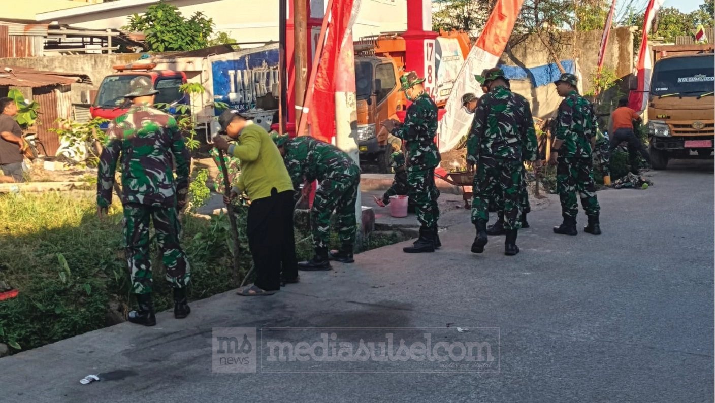 Karya Bakti TNI AD di Manggala, Bintaljarah Kodam XIV Hasanuddin Kampanyekan Perang Melawan Sampah 2 Karya Bakti TNI