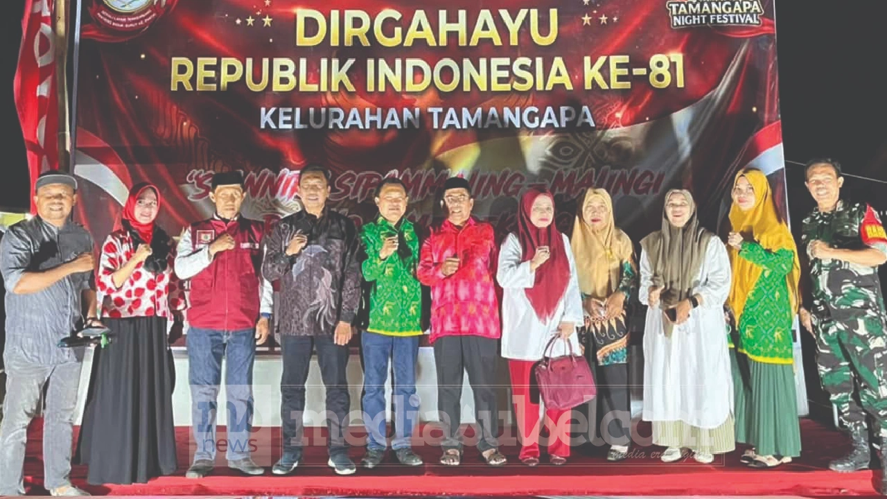 Camat Manggala Hadiri Pesta Rakyat HUT ke-81 RI, Ajak Warga Pilah Sampah dari Rumah 2 Kel Tamangapa