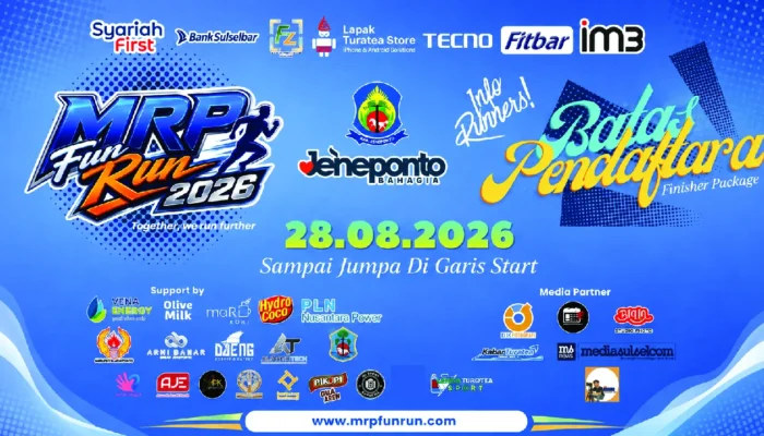MRP Fun Run 2026 Sold Out, 1.300 Peserta Siap Ramaikan Jeneponto