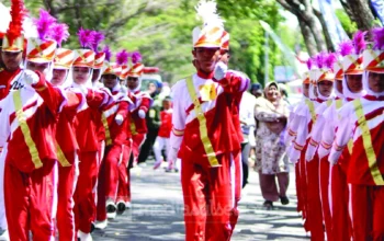 Ribuan Pelajar Meriahkan Gerak Jalan Indah HUT ke-81 RI di Jeneponto
