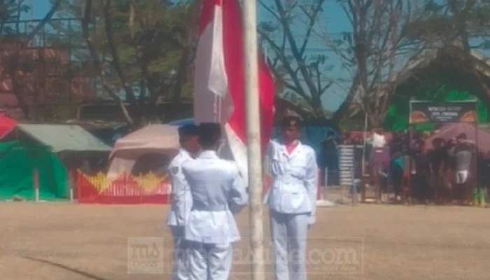 HUT ke-81 RI di Turatea Jeneponto, Paskibraka dan Pelajar Meriahkan Upacara Kemerdekaan