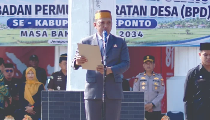 593 Anggota BPD Jeneponto Dilantik, Paris Yasir Tekankan Amanah dan Sinergi Desa