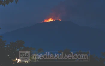 Karhutla Gunung Kawi Makin Ganas, Api Sudah Capai Pos 2 Sirah Kencong