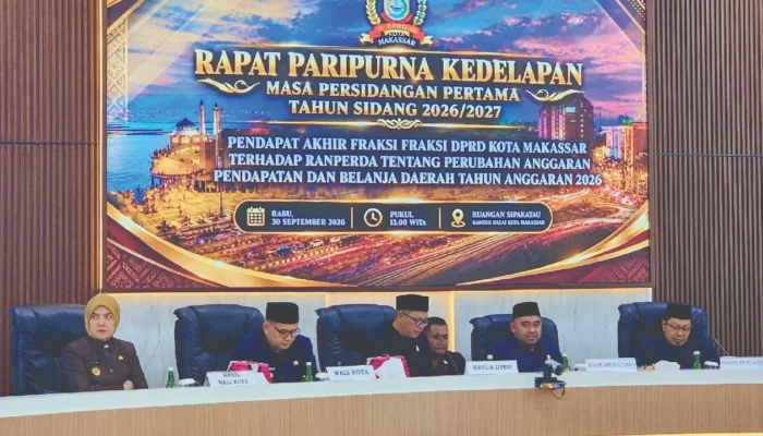 DPRD Makassar Sahkan APBD Perubahan 2026 Rp5,26 Triliun, Fraksi Soroti Arah Belanja Pemkot