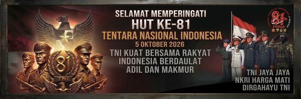 Banner HUT TNI