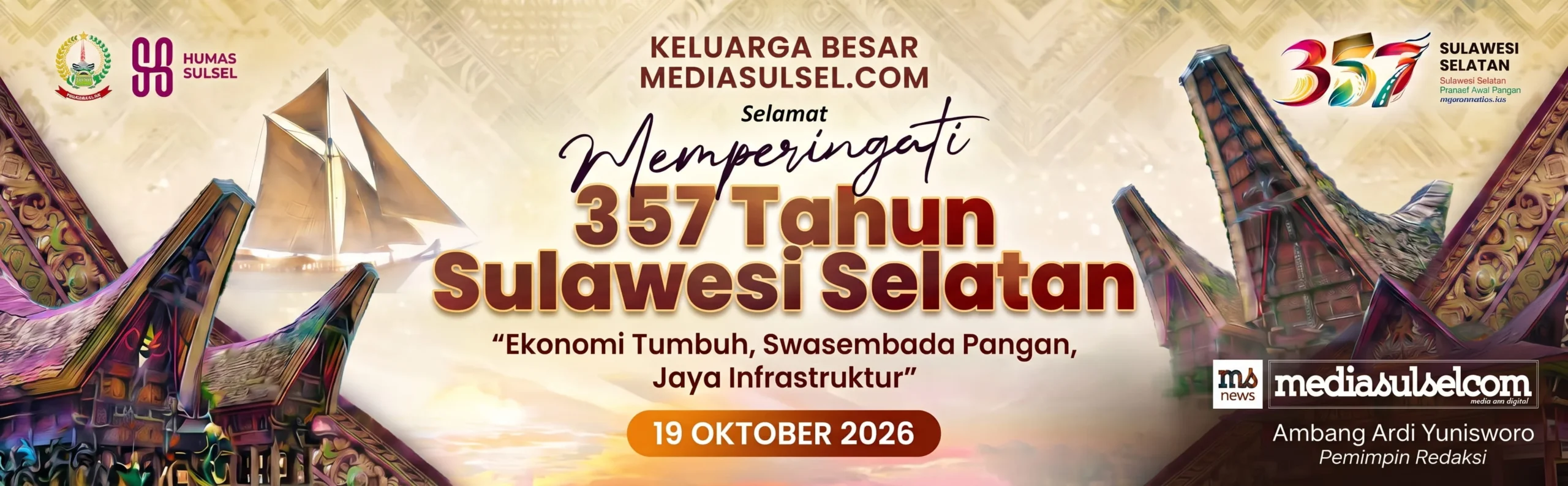 Selamat Hari Jadi Sulawesi Selatan ke-357
