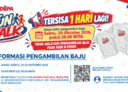 IKADIPA Fun Walk Tinggal Sehari, Pengambilan Kaos Ditutup Sabtu Malam 10 Ikadipa fun walk 1