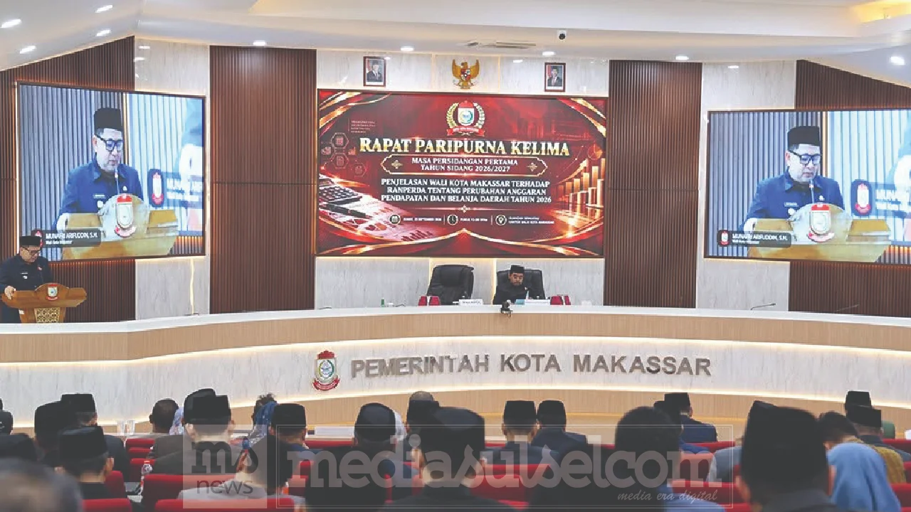 DPRD Makassar Dihadapkan pada APBD Perubahan Rp5,26 Triliun, Pendapatan Turun 2 Pemaparan RAPBD Perubahan 2026