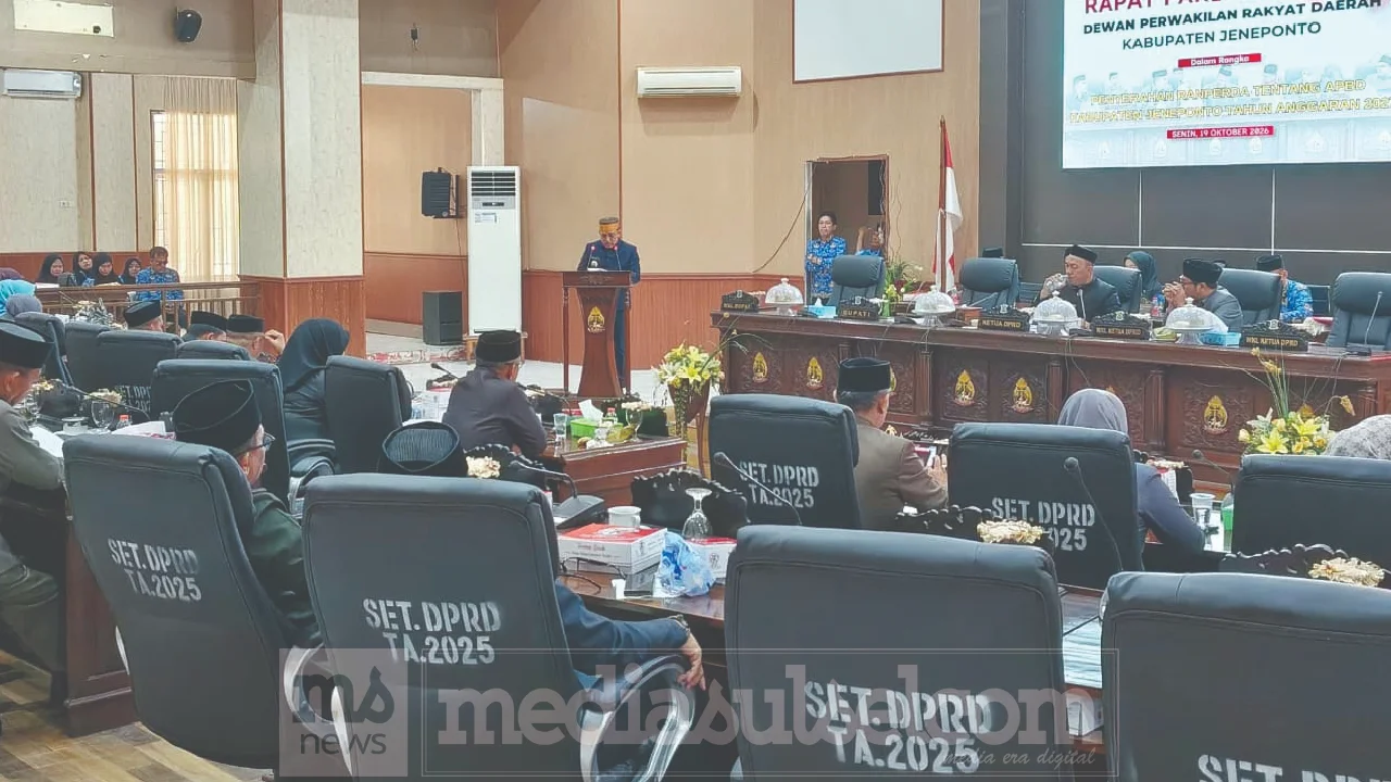Bupati Jeneponto Serahkan Ranperda APBD 2027 ke DPRD, Pembahasan Resmi Dimulai 2 Rapat Paripurna DPRD Jeneponto