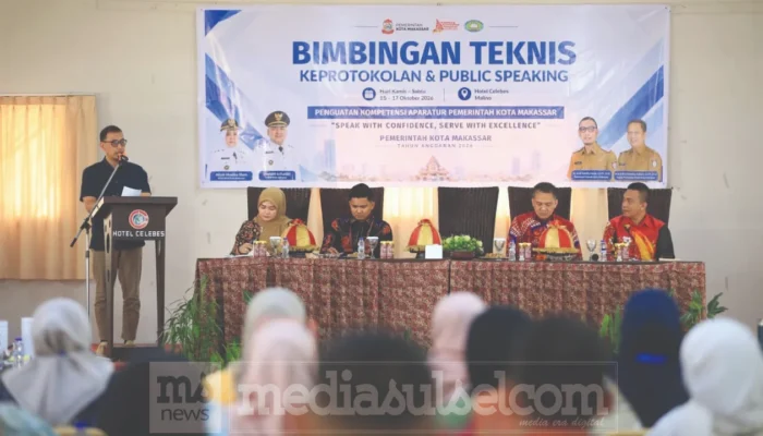 Sekda Makassar Buka Bimtek Keprotokolan, ASN Didorong Tingkatkan Kemampuan Komunikasi