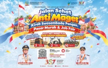 Jalan Sehat Anti Mager Sulsel Digelar 18 Oktober, Ada Hadiah Umrah dan Motor Listrik